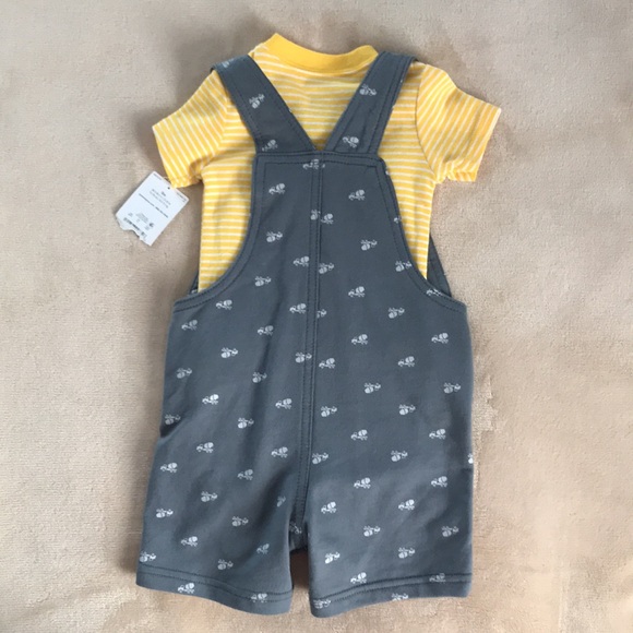 Carter’s Baby Boy Shorts Overall 2 Piece Set - Picture 4 of 7